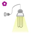 Kit luce fioritura indoor lampada CFL 200W