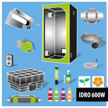 Grow Box Kit idroponico Lampada HPS 600W PRO